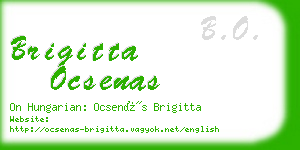 brigitta ocsenas business card